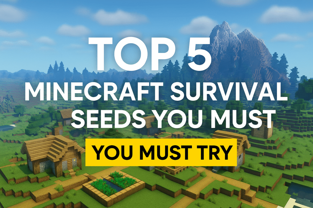 Top 5 Minecraft survival seeds with villages, caves, and loot
